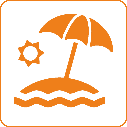 Песчаный пляж в 500 м